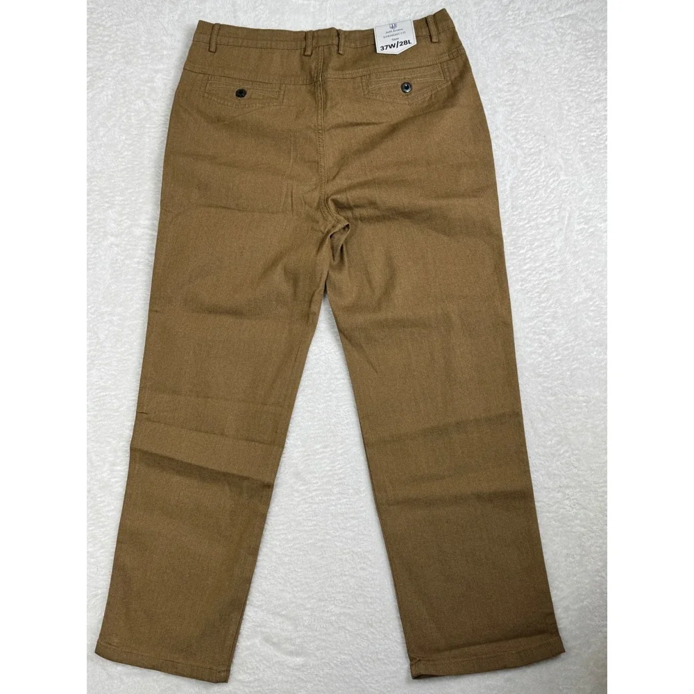 Jett Jeans Mens Straight Fit‎ Brown Casual Pants Chino 37W x 28L NEW